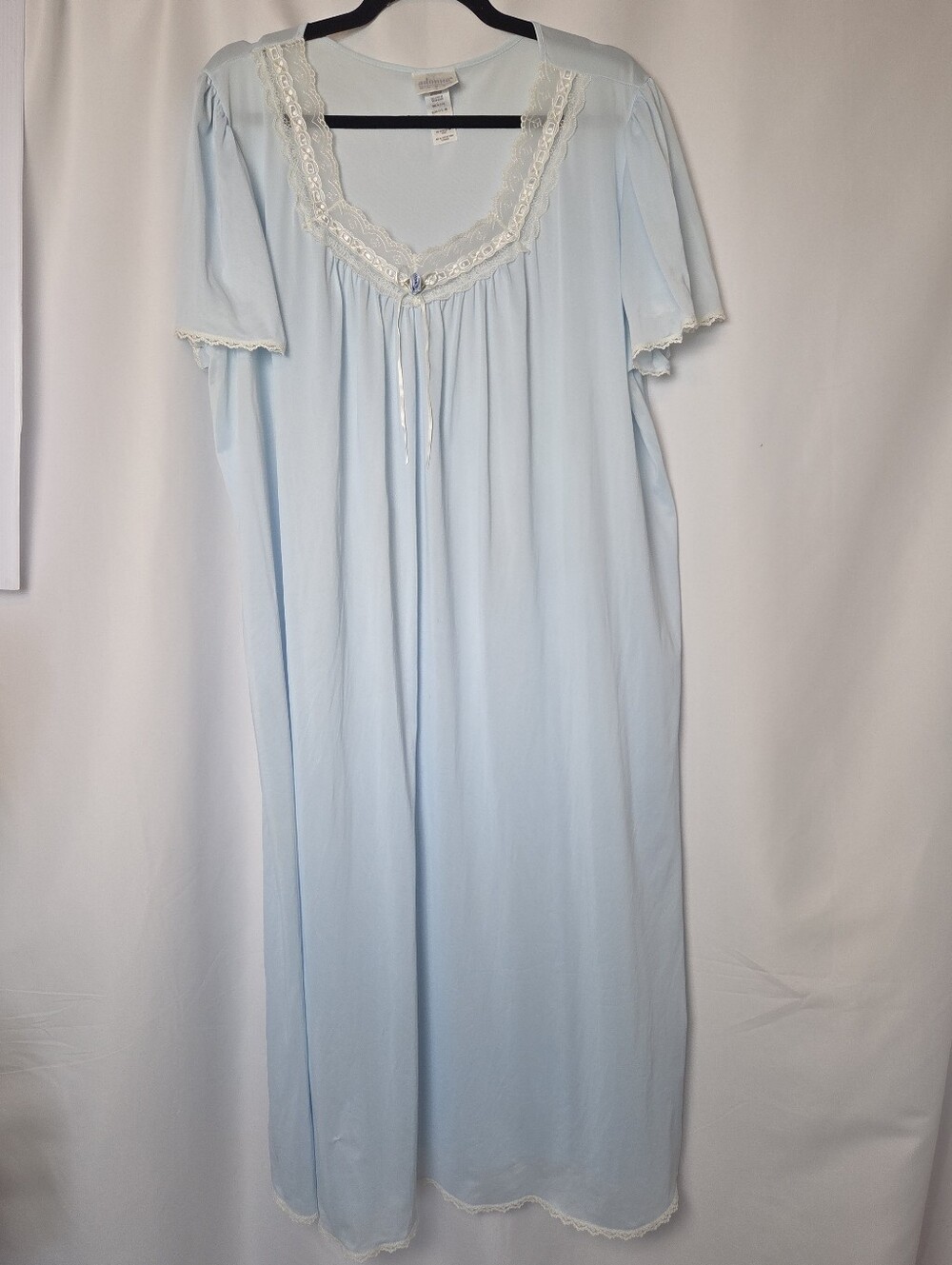 Vintage Nightgown Lingerie Adonna Baby Blue Full Length